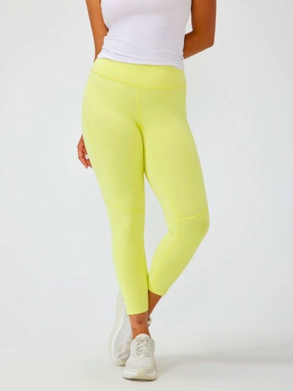 Outdoor Voices Tech Sweat 3/4 Leggings Size XL BRIGHT Yellow